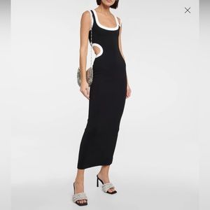 SIR the Label Size 2 Black Evalina Midi Cut Out Dress